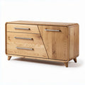 Houten dressoir met drie lades en een deur afmeting 120 x 45 x 75cm