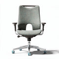 Bureaustoel met stoffen bekleding en verstelbare zitting in grijs 50 x 60 x 100cm