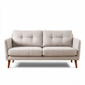 Tweedelige bank in grijs fluweel met afmeting 180 x 90 x 85cm